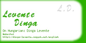 levente dinga business card